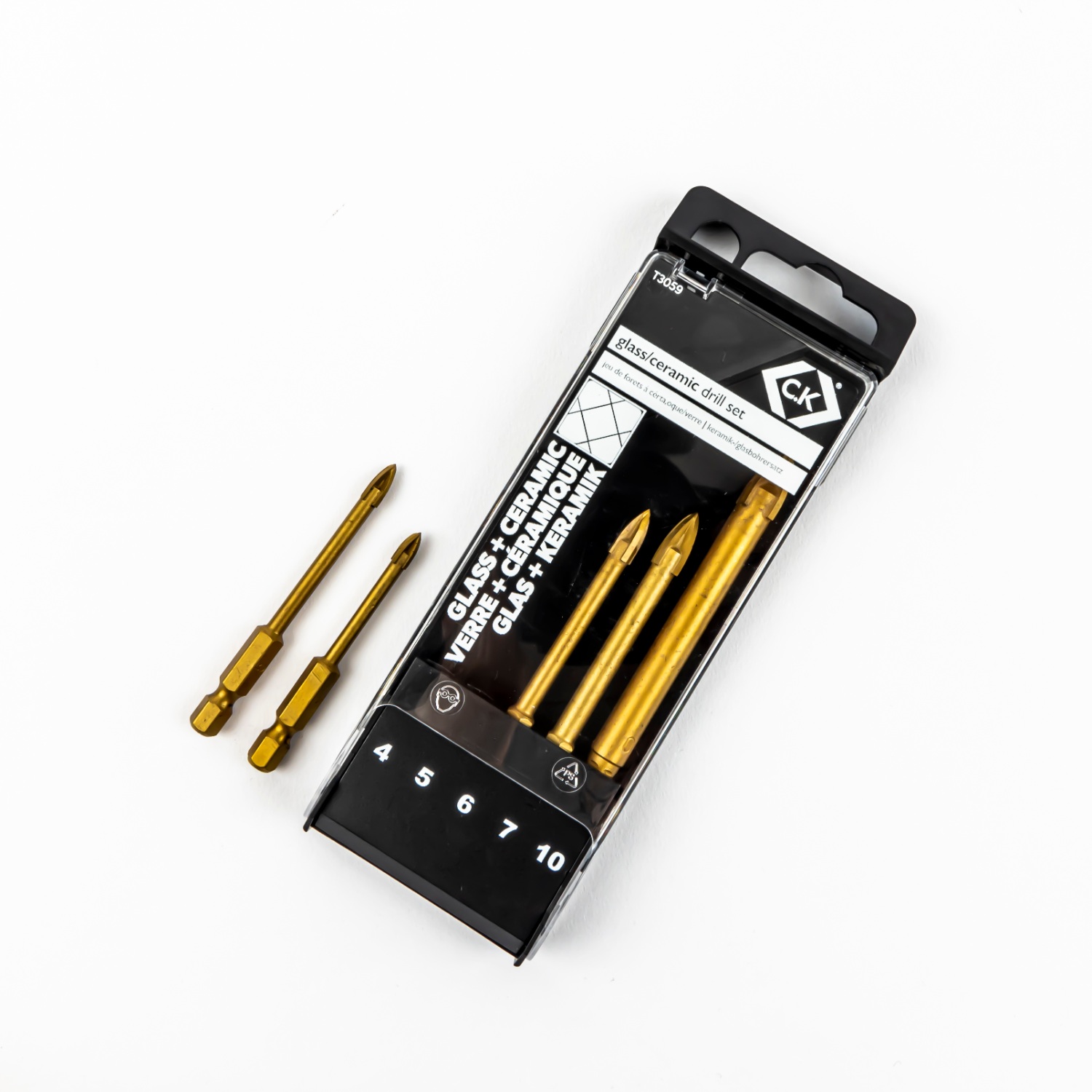 Glass/Tile TCT Drill Bit Set of 5