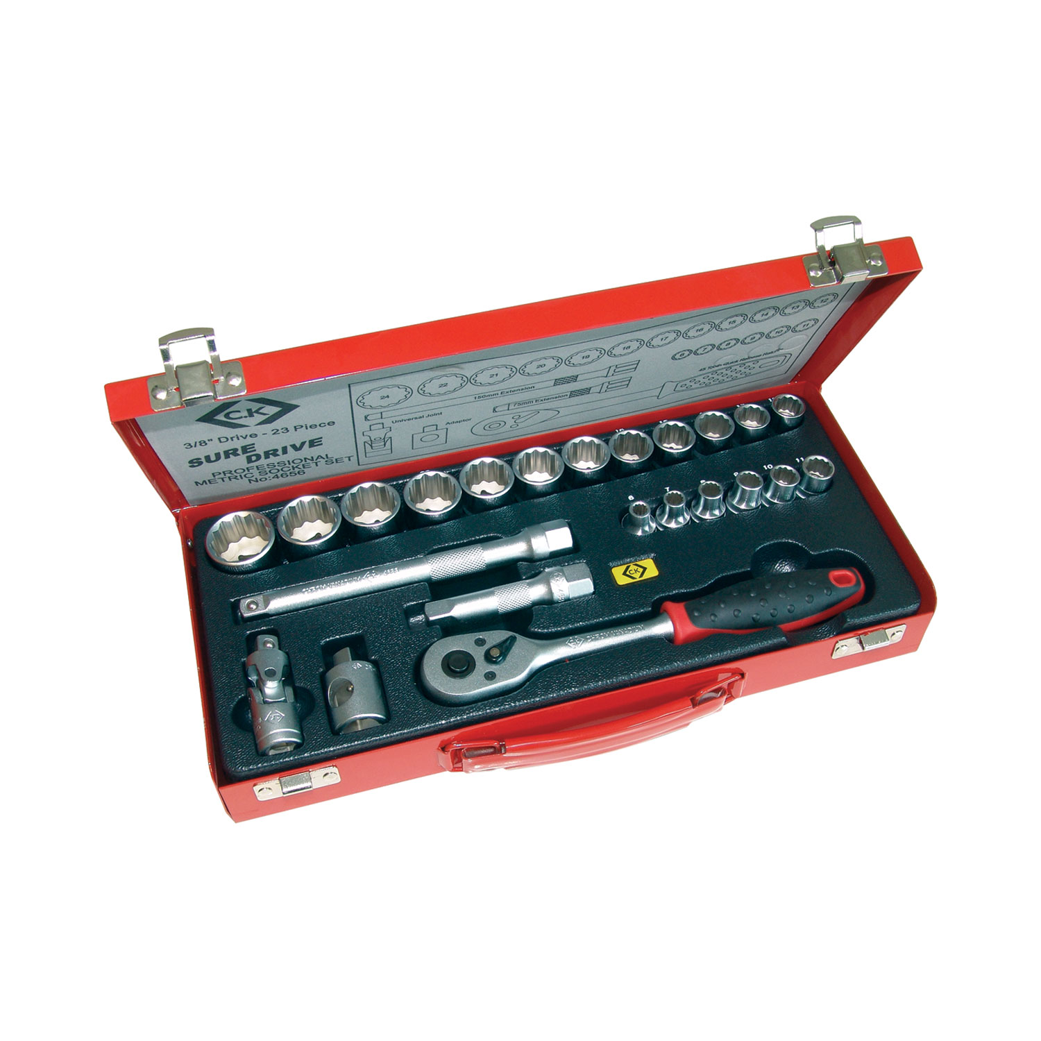 CK  Sure Drive 23 Piece Socket Set 3/8" Drive