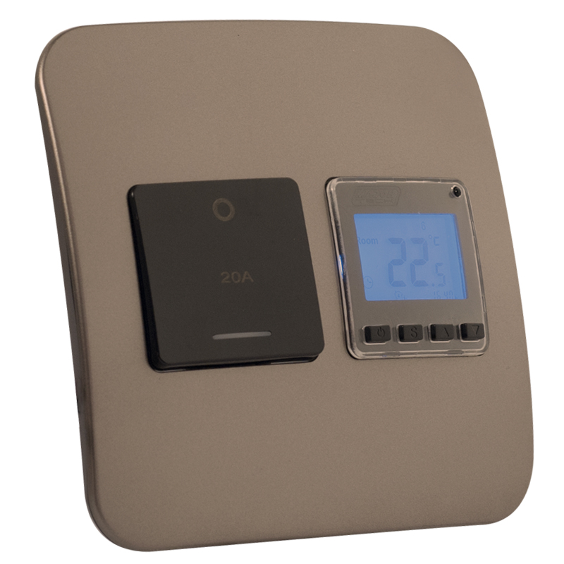 Digital Thermostat with Isolator Switch - Bronze