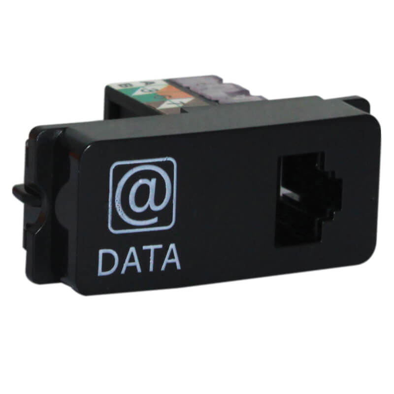 Data Socket Outlet - Black