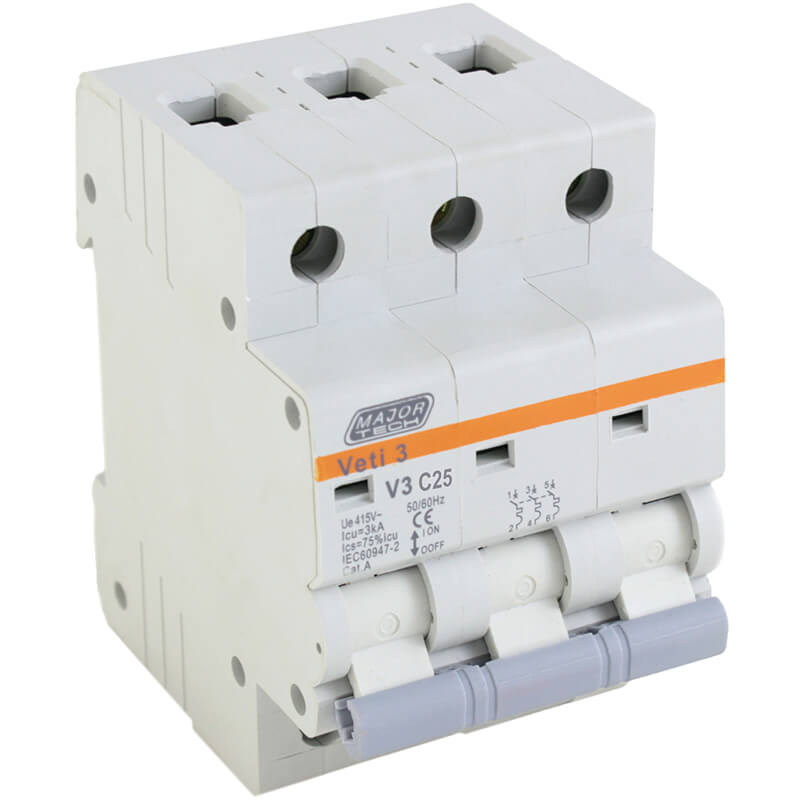 25A Triple Pole MCB