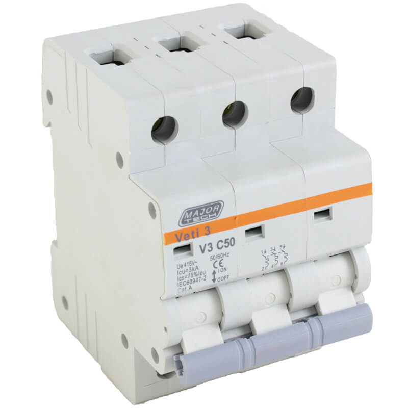 50A Triple Pole MCB
