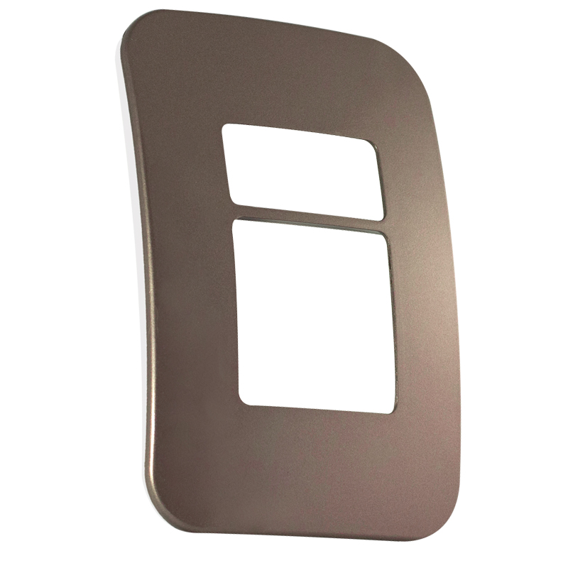 Two Module Cover Plate (1 Single, 1 Double) - Bronze