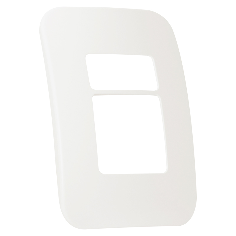 Two Module Cover Plate (1 Single, 1 Double)
