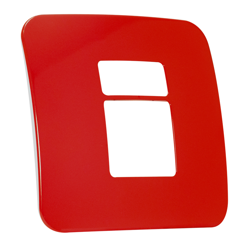 Two Module Cover Plate (1 Double, 1 Single)