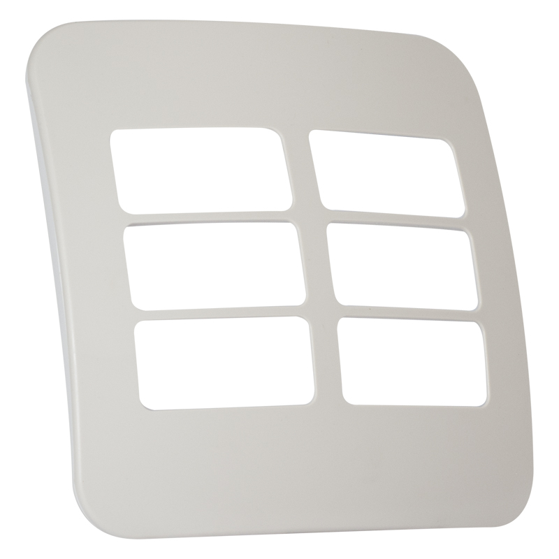 Six Single Module Horizontal Cover Plate - Cream