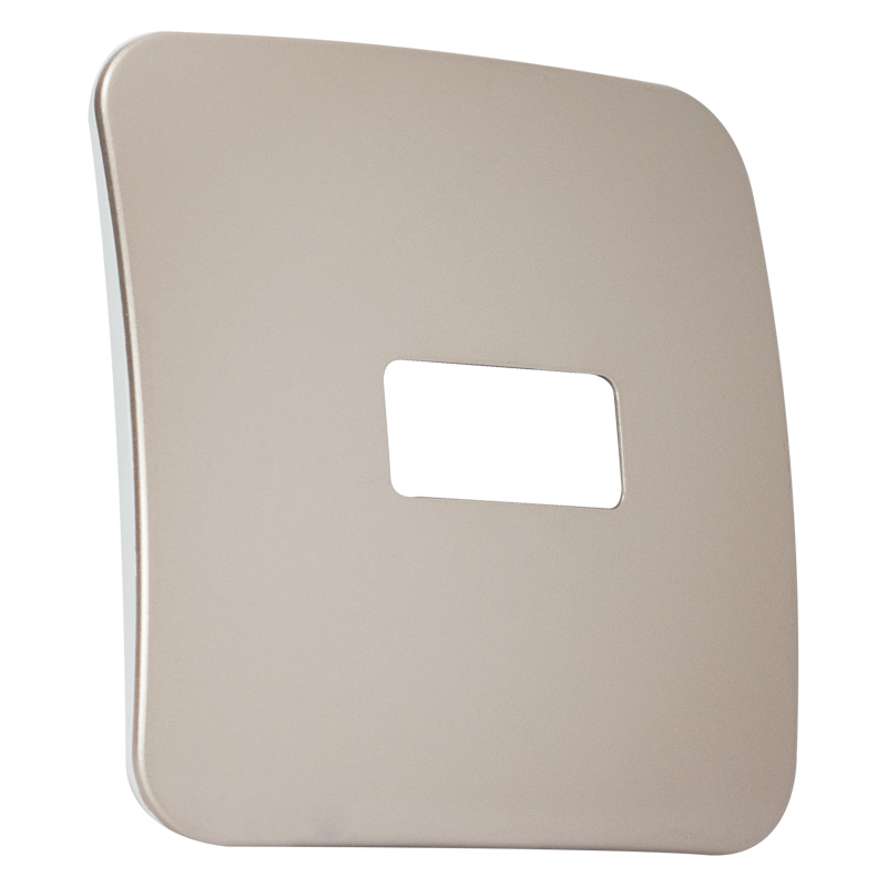 One Single Module Horizontal Cover Plate - Champagne
