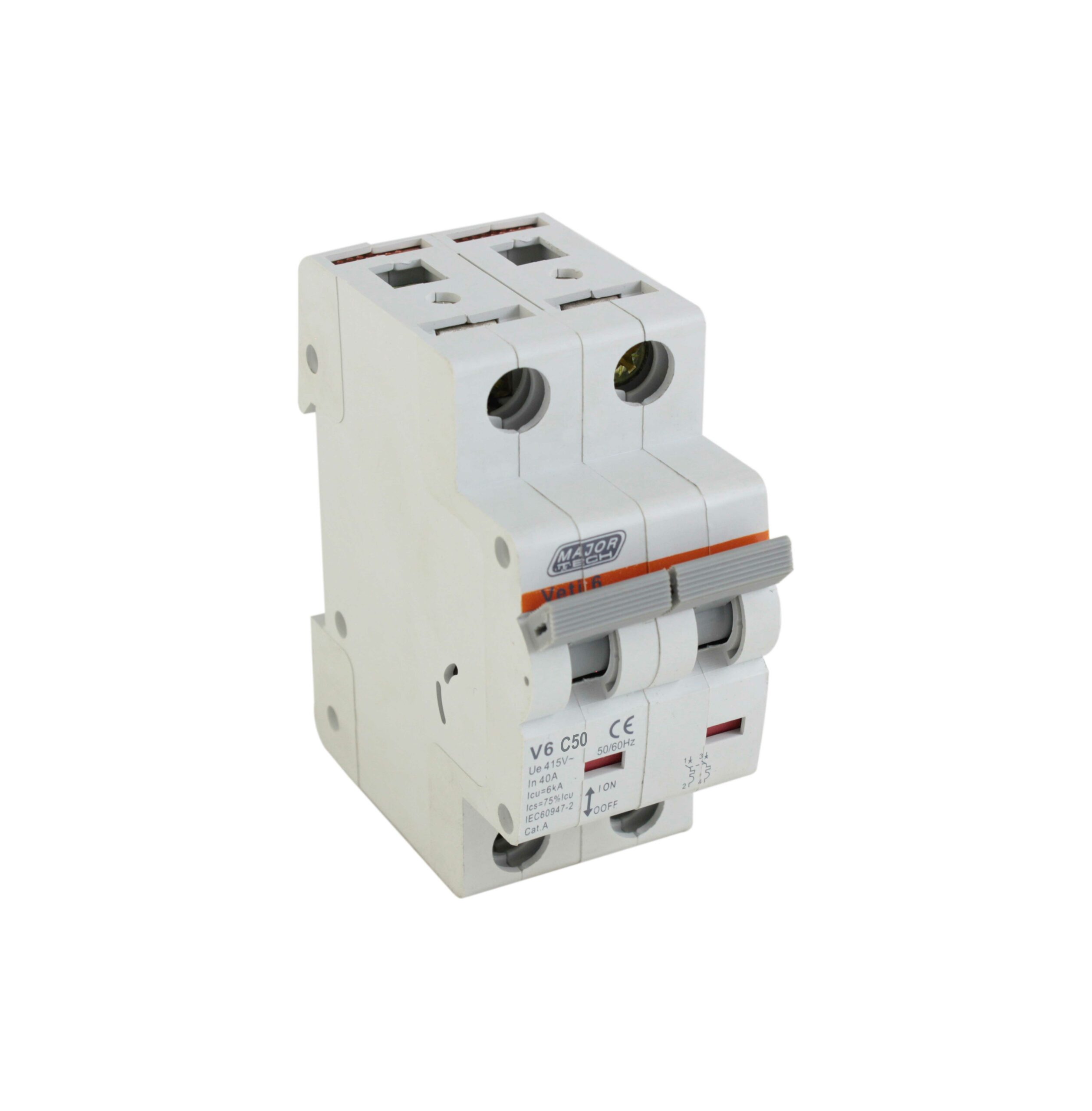 50A 6Ka Double Pole MCB (C Curve)