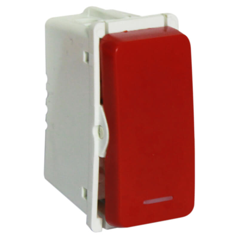 Bell Press Switch (1 Module) - Red