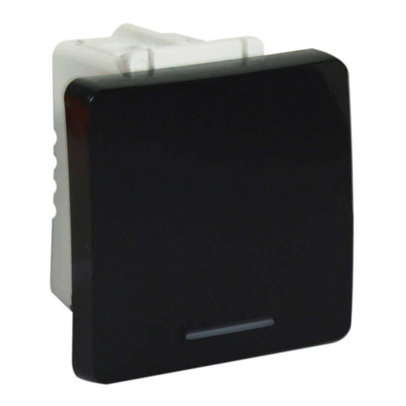 Bell Press Switch (2 Module) - Black