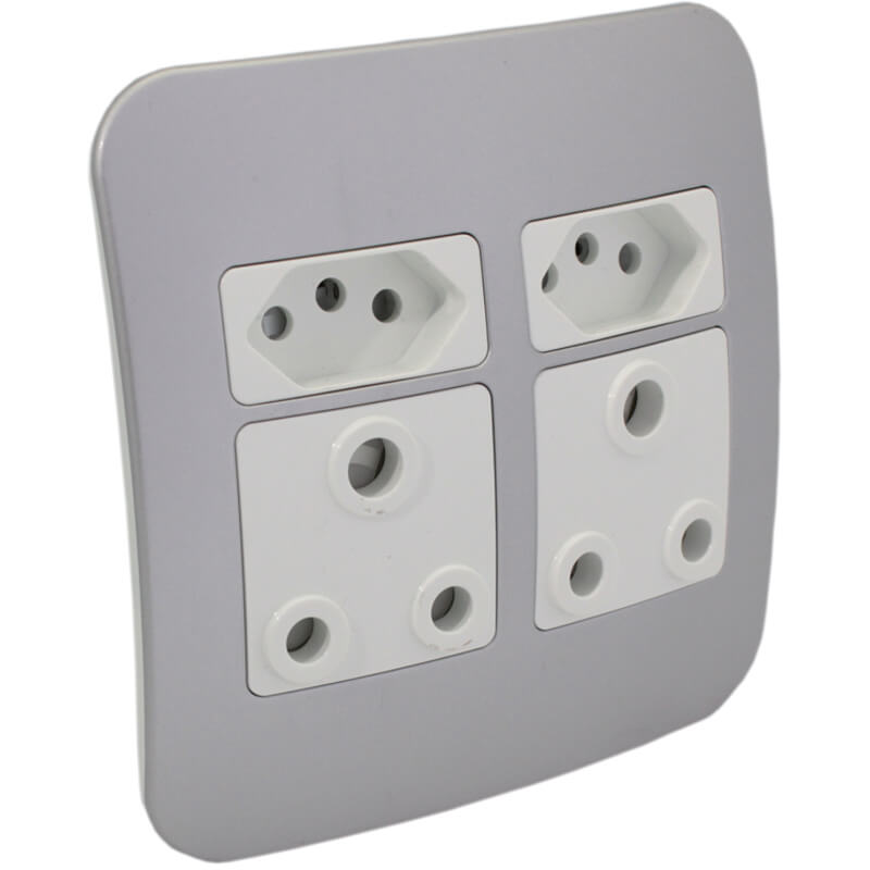 Unswitched Wall Socket - Silver