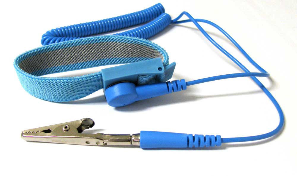 Wrist strap, light blue, 3 mm snap,